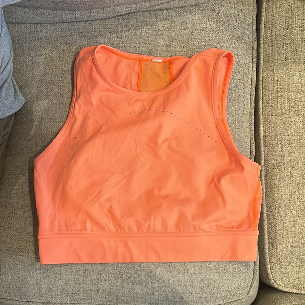 lululemon orange size 6 bra/tank